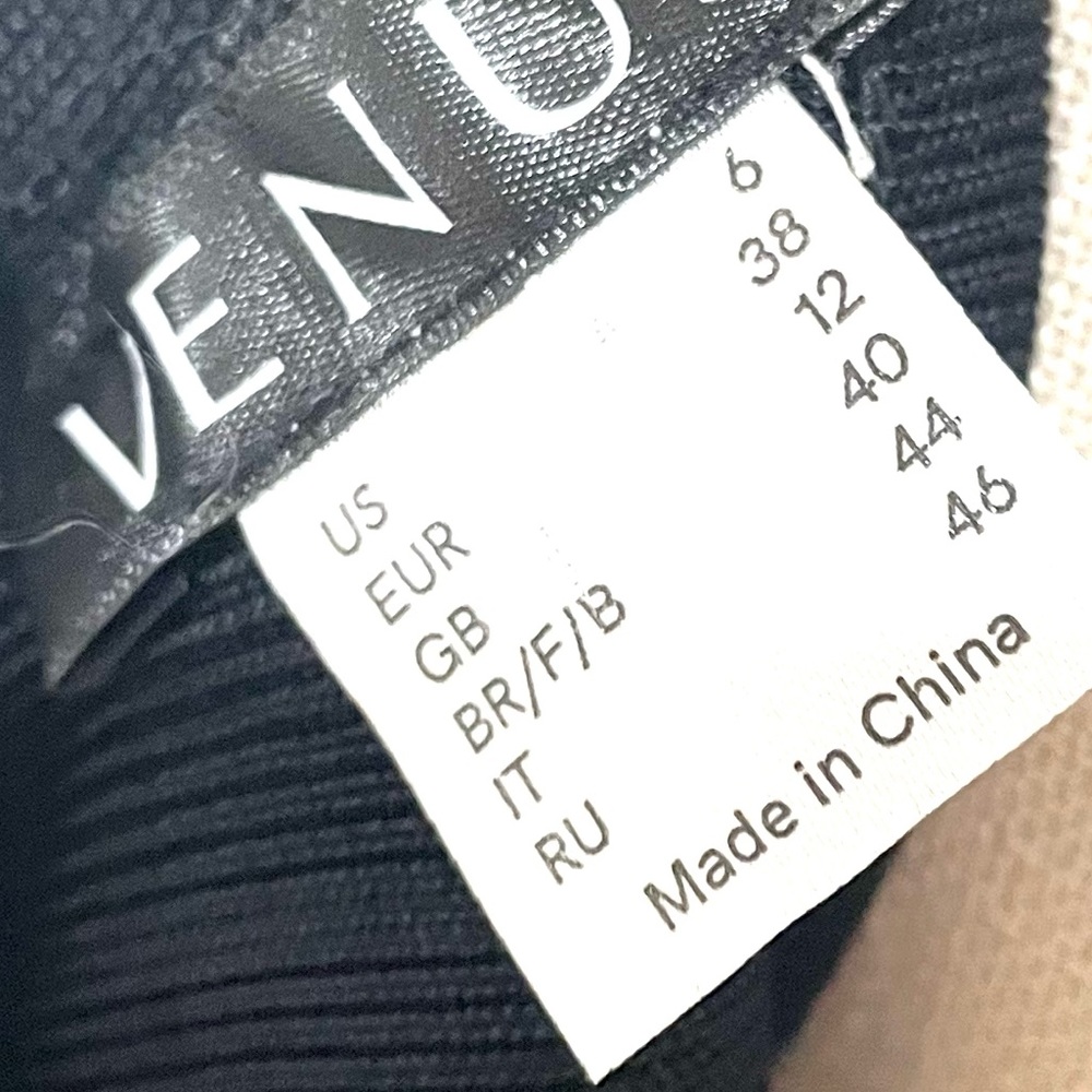 Venus Black Bandage Dress With Sexy Sheer Overlay! Like New! - Picture 4 of 13